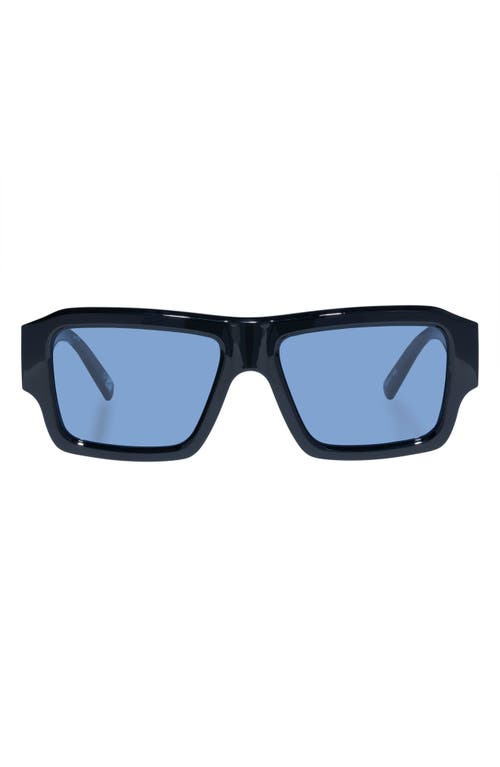 Shop Le Specs Polygraph 55mm Rectangular Sunglasses In Black