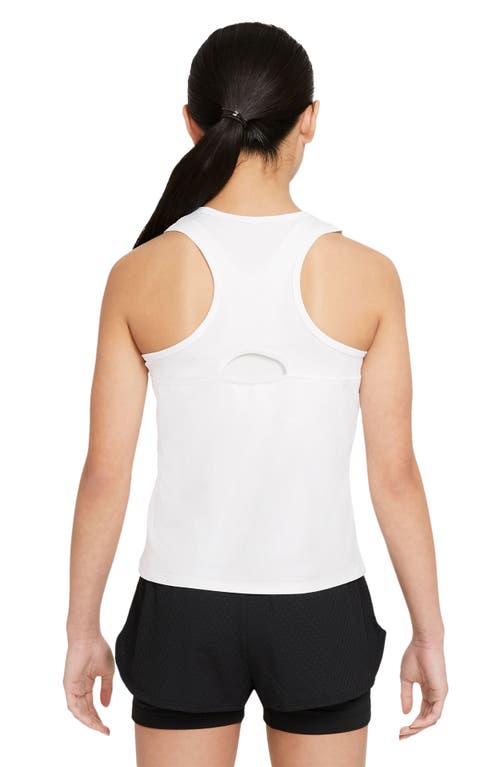 Shop Nike Kids' Dri-fit Victory Tank In White/white/black