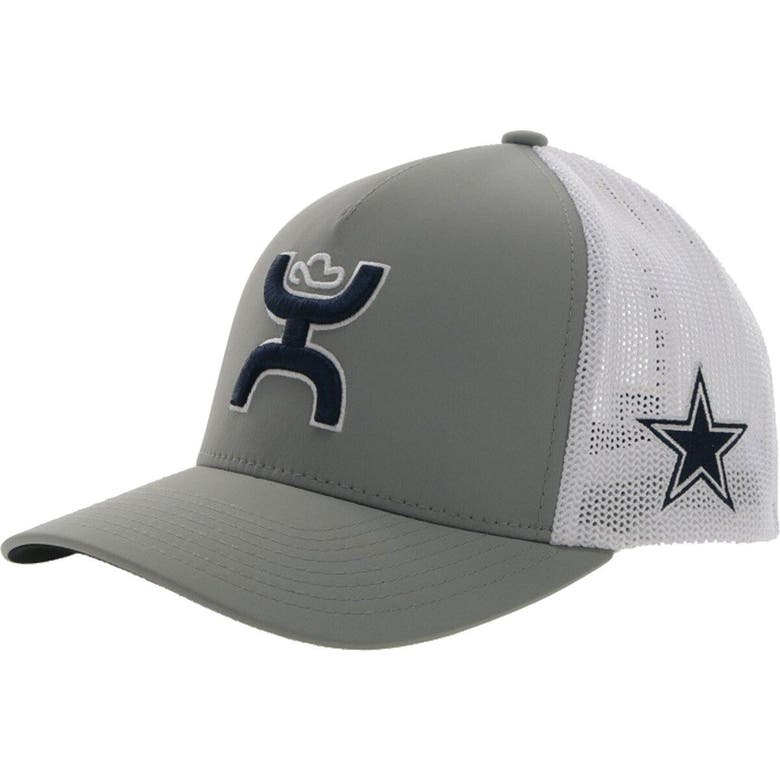 Hooey Gray/white Dallas Cowboys Trucker Flex Hat
