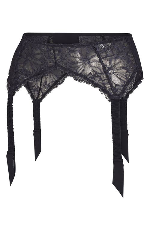 Shop Savage X Fenty Bold Lace Garter Belt In Black Caviar