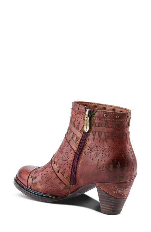 L'artiste By Spring Step Niobe Cap Toe Bootie In Rust Multi