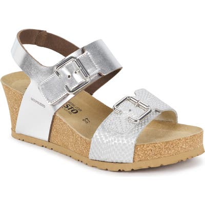 Mephisto Lissandra Platform Wedge Sandal, Grey