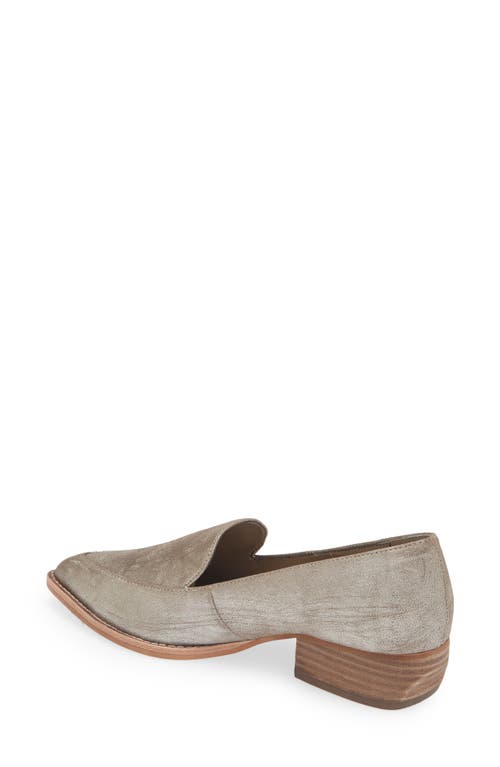 Shop Vince Camuto Becarda Pointed Toe Loafer In Dark Taupe/silver