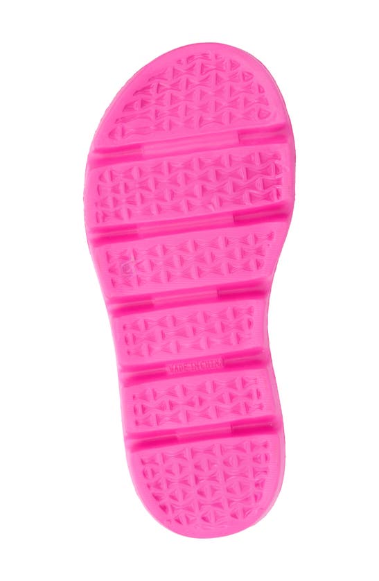 Shop Olivia Miller Glitter Gaze Platform Slide Sandal In Fuchsia