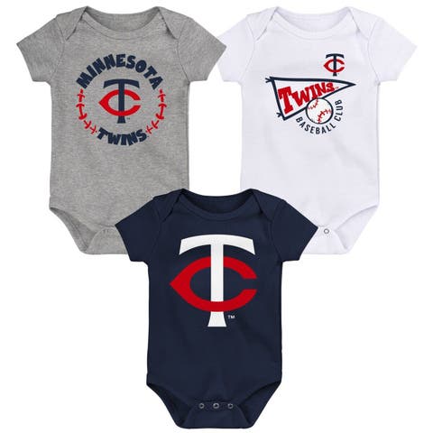 Outerstuff Newborn & Infant Heather Gray New York Mets Extra Base Hit Raglan Full-Snap Romper at Nordstrom, Size 3-6 M