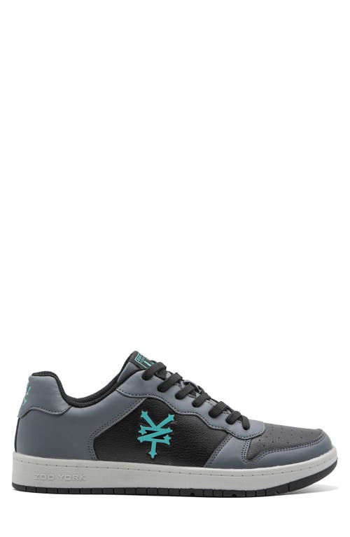 Shop Zoo York Burly Faux Leather Skate Sneaker In Black/grey