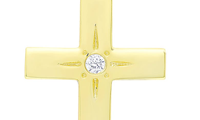 Shop Lily Nily Kids' Cubic Zirconia Cross Pendant Necklace In Gold