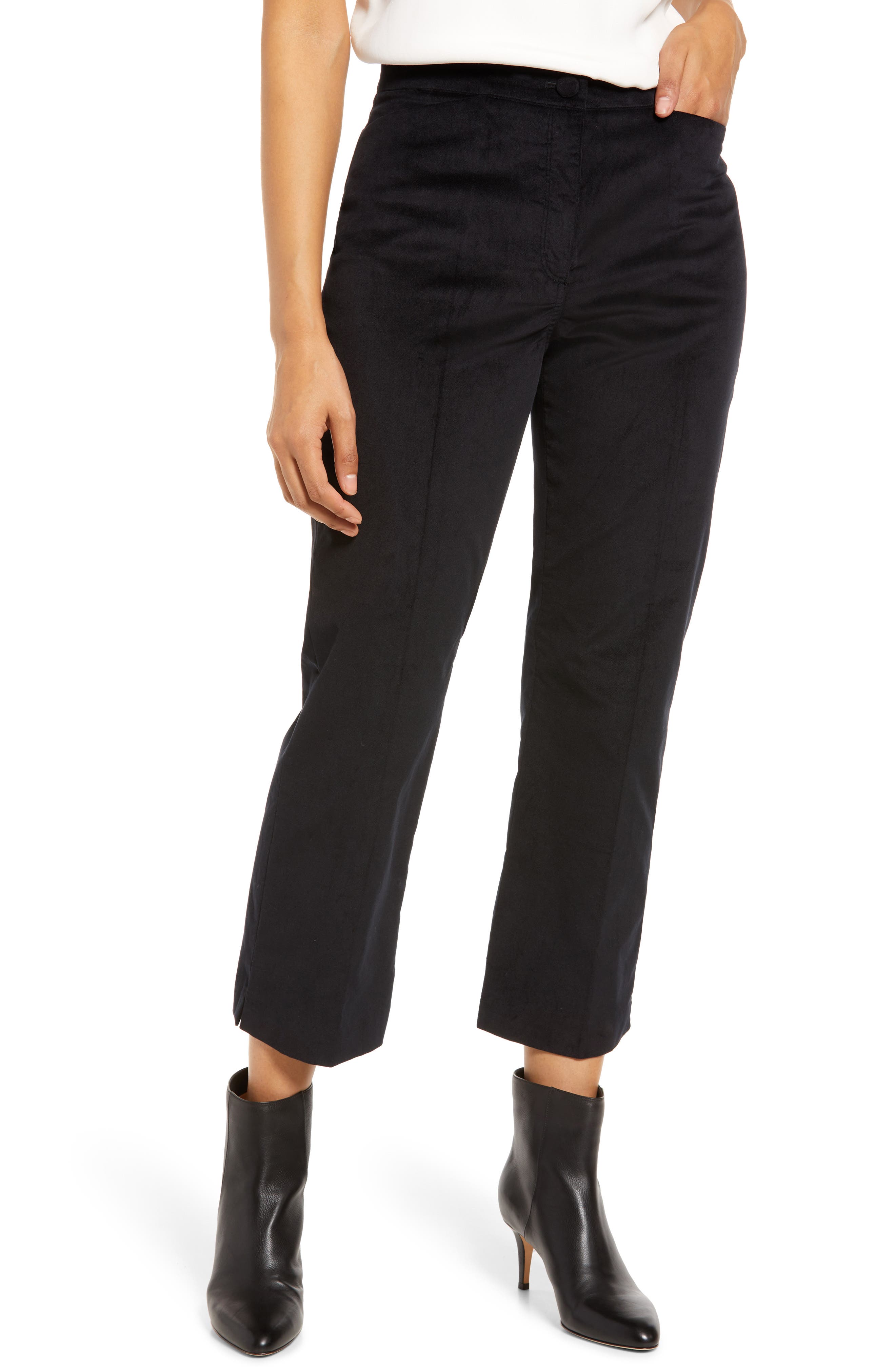 velvet crop pants