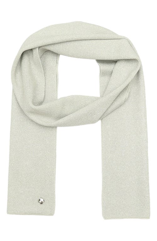 Shop Kate Spade New York Metallic Spade Scarf In Silver