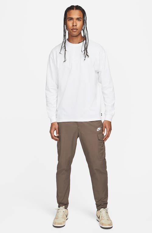 Nike Premium Essentials Logo-embroidered Cotton-jersey T-shirt In White/white