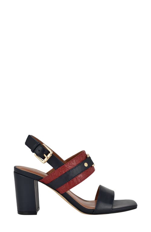 Shop Tommy Hilfiger Sylvier Slingback Sandal In Marine/blood Red