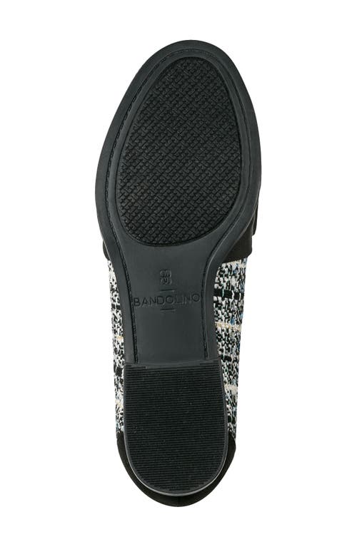 Bandolino Bow Loafer In Black Cream Tweed