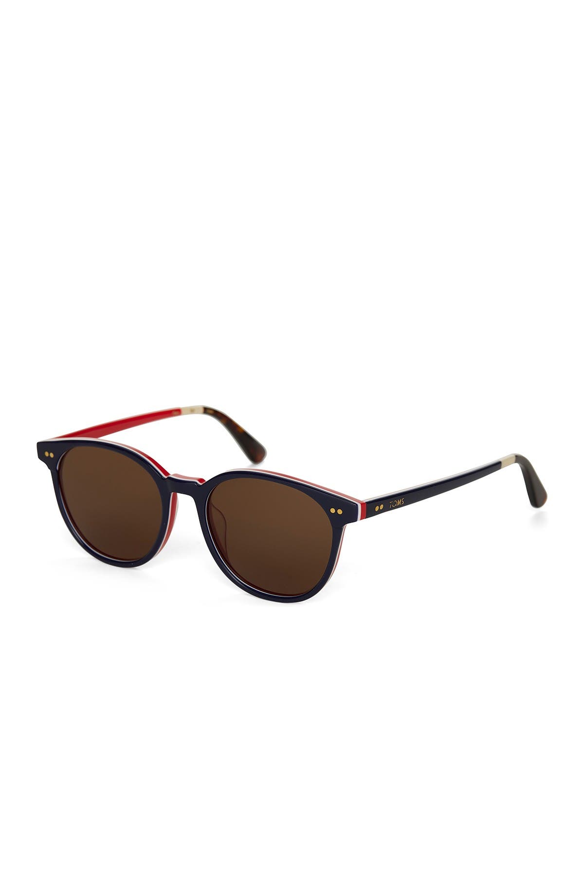 Toms Bellini Polarized 52mm Round Sunglasses In Navy