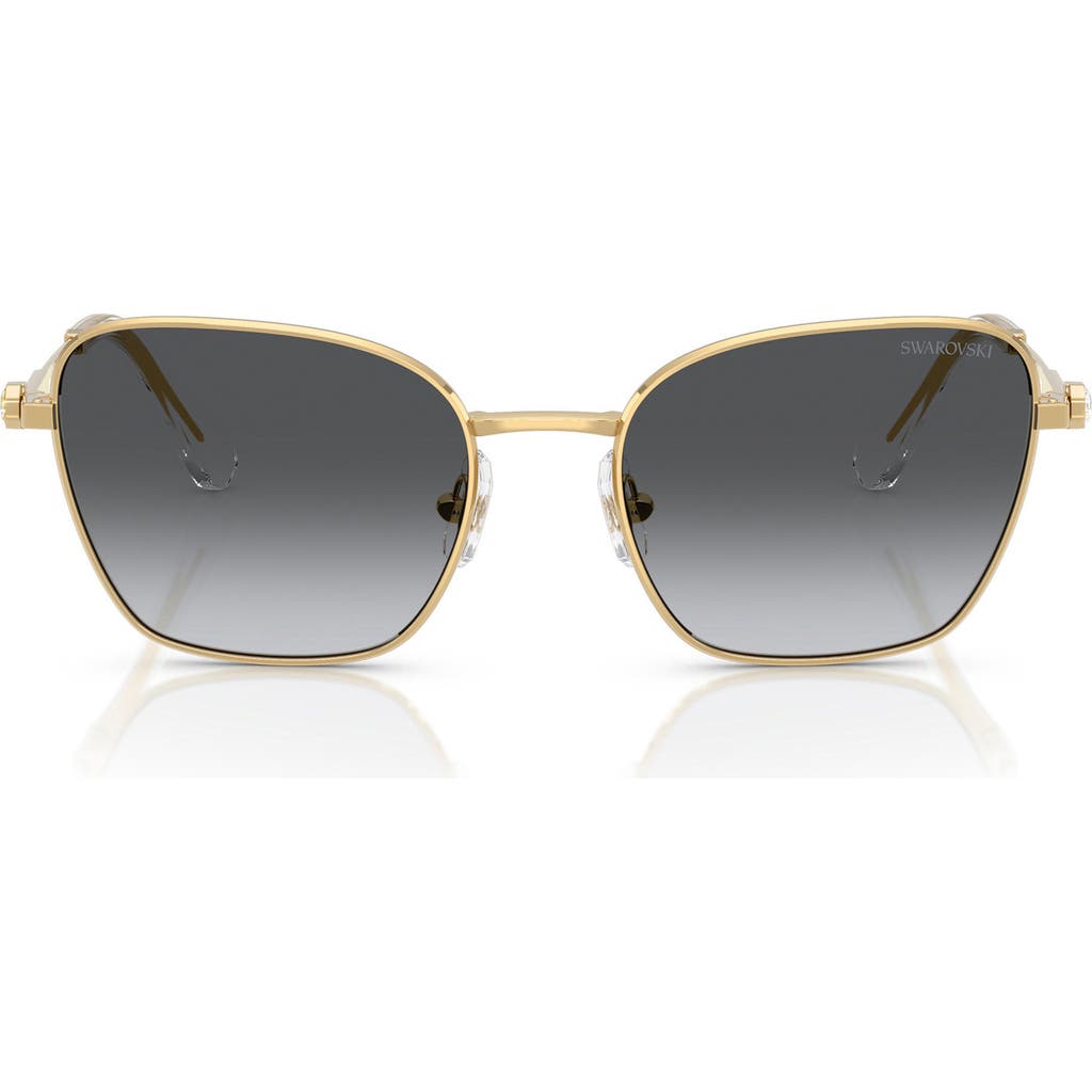 Swarovski 55mm Gradient Polarized Pilot Sunglasses In Gold