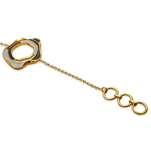 Dhwani Bhansal Aqua Bracelet In Gold Plated