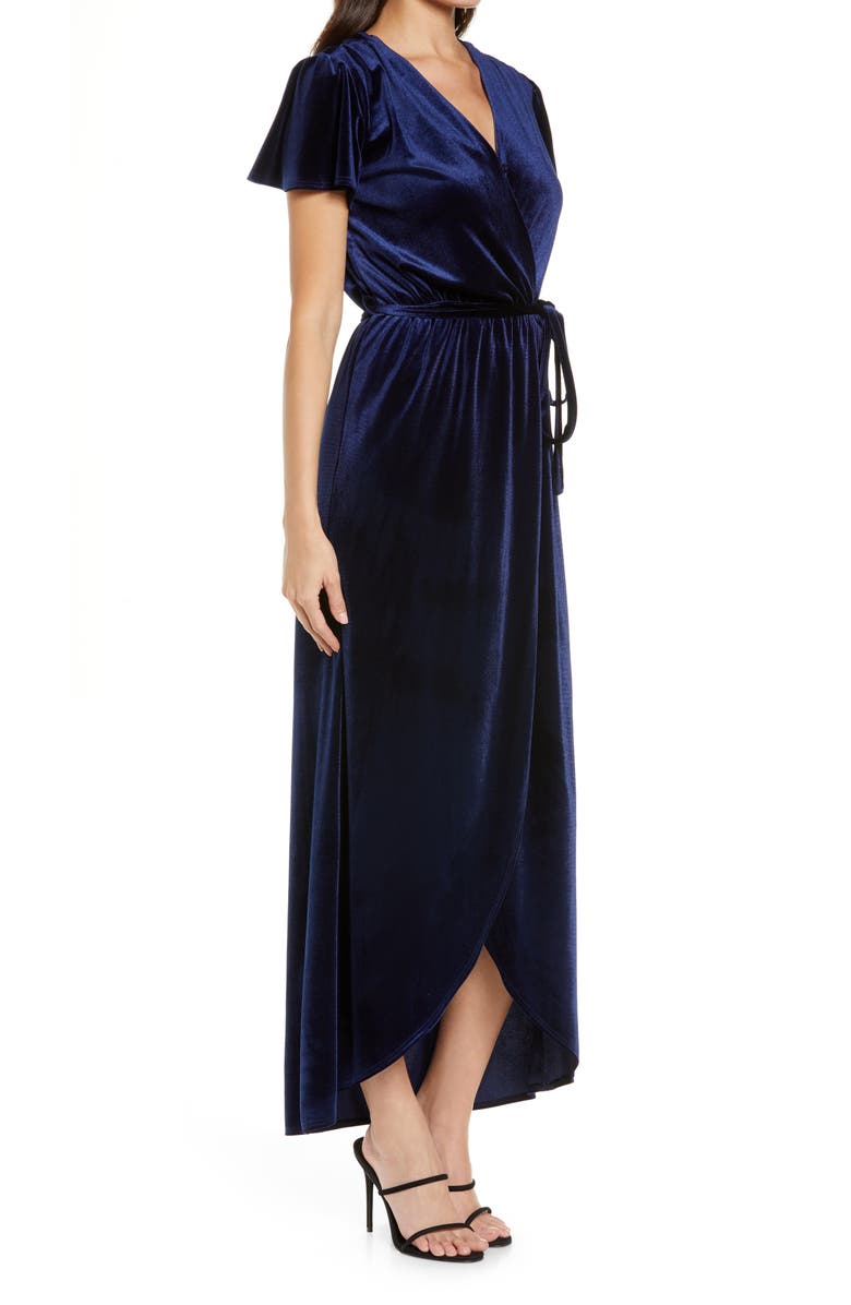 Fraiche By J Velvet Wrap Front Maxi Dress Nordstrom Fraiche By J Velvet Wrap Front Maxi Dress Nordstrom
