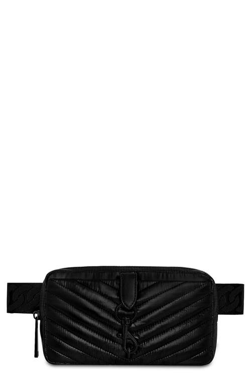 Rebecca Minkoff Edie Quilted Nylon Belt Bag in Black at Nordstrom