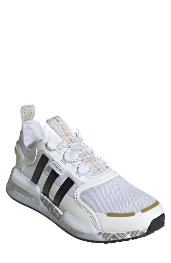 Adidas Originals Nmd_v3 Running Shoe In Ftwr White/ Core Black