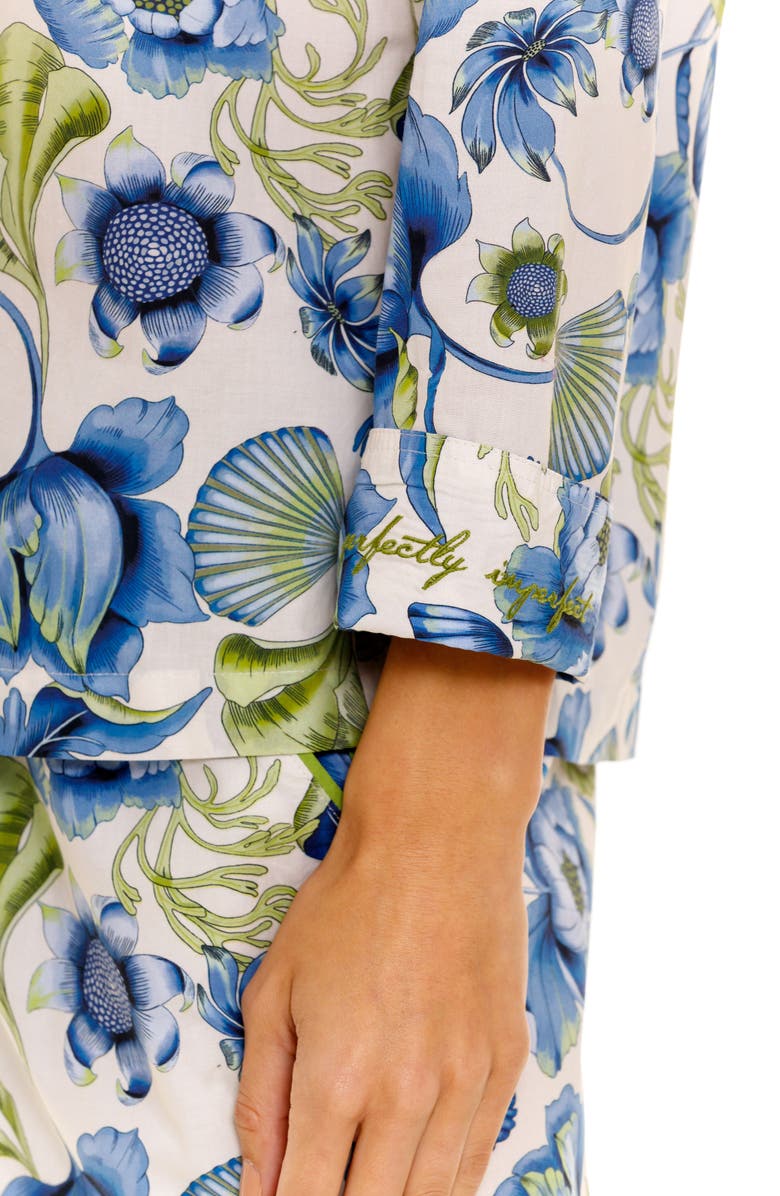 The Lazy Poet Emma Green Medusa Cotton Pajamas, Alternate, color, White