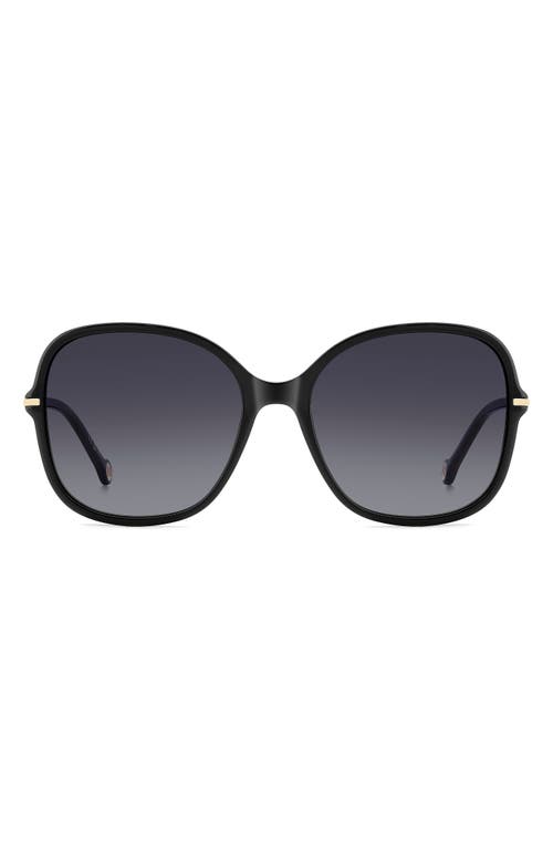 Carolina Herrera Oversize-frame Sunglasses In Black/dark Grey Sf