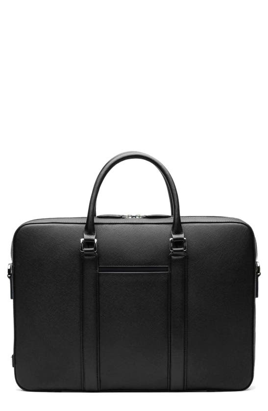 Maverick & Co. Manhattan Deluxe Leather Briefcase In Black | ModeSens