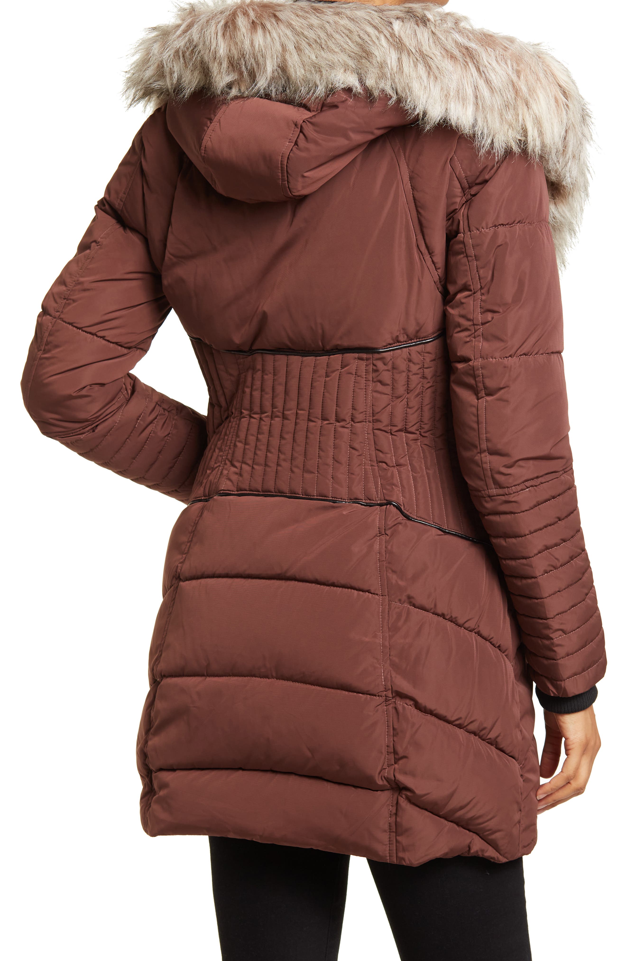 a quilted parka