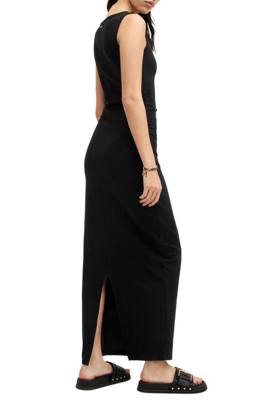 Shop Allsaints Katarina Ruched Side Maxi Dress In Black