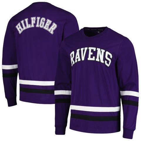 Men's Tommy Hilfiger Purple/Black Baltimore Ravens Nolan Long Sleeve T-Shirt