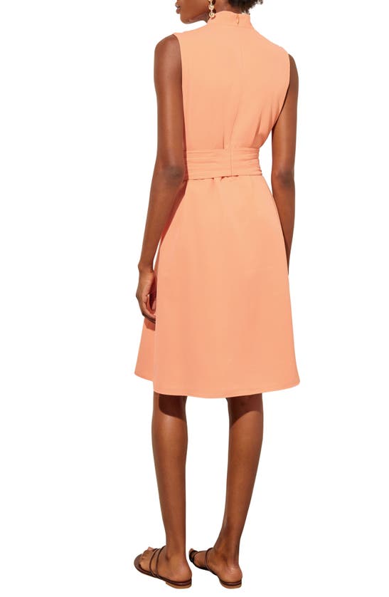 Shop Ming Wang Sleeveless A-line Dress In Coral Sand