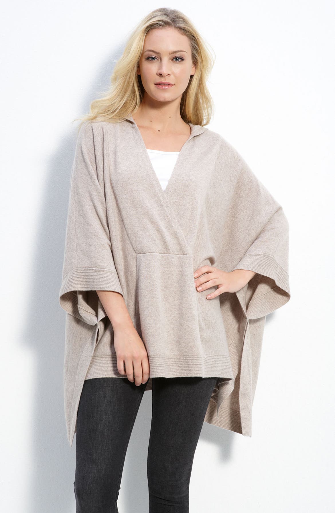 Eileen Fisher Hooded Cashmere Poncho (Plus) | Nordstrom