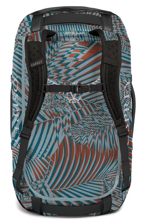 Osprey Transporter 65 Duffle Backpack In Palm Leaf Glitch Print