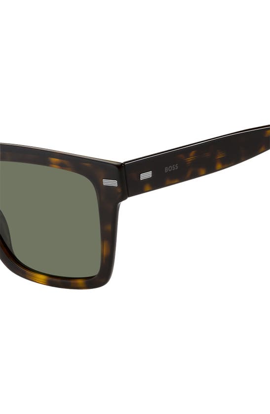 Shop Hugo Boss Boss 53mm Rectangular Sunglasses In Havana