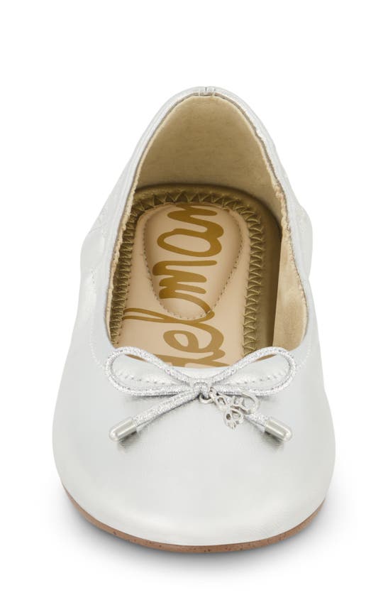 Shop Sam Edelman Kids' Felicia Ballet Flat In Silver