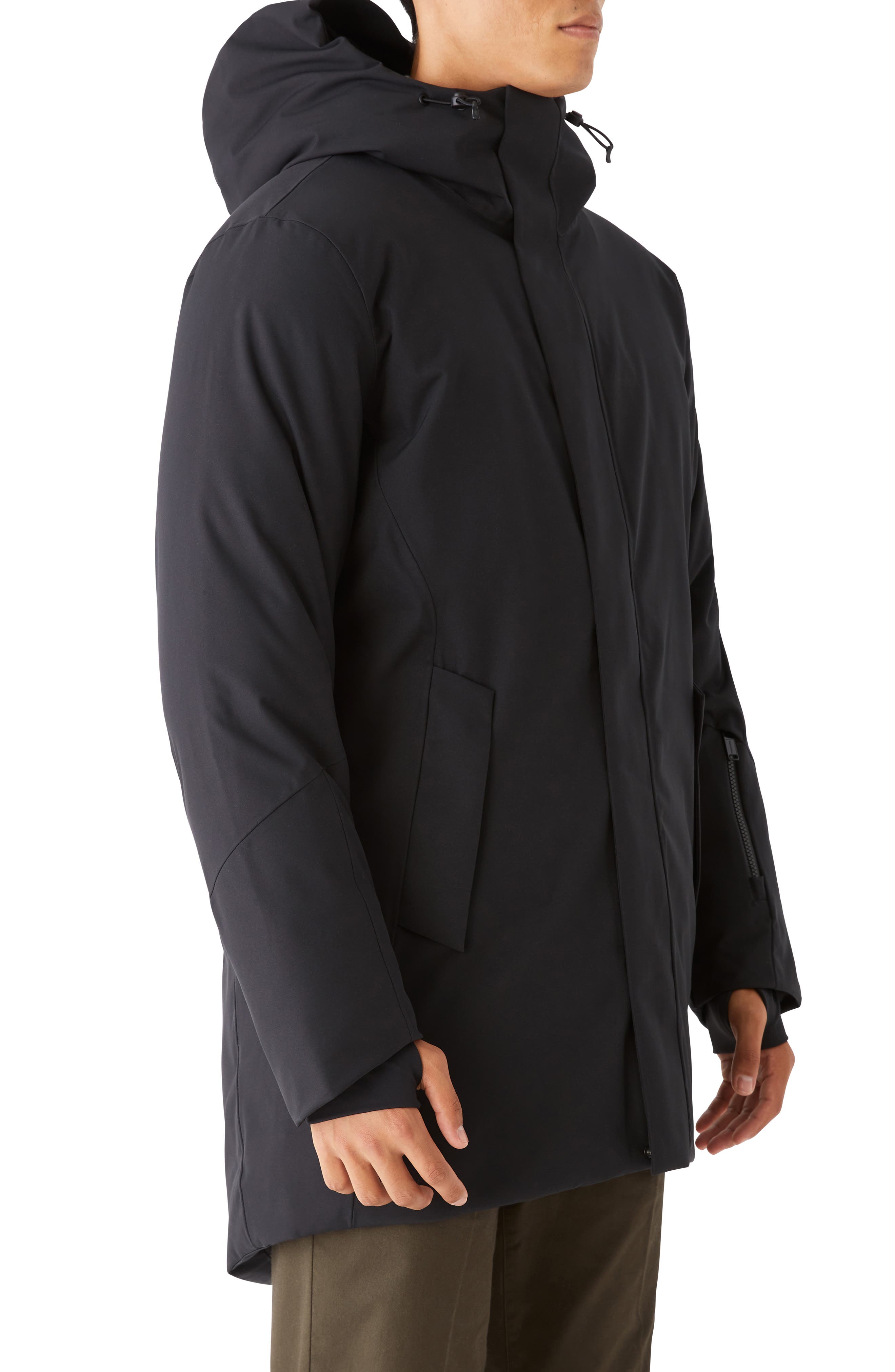 the capital waterproof parka in black