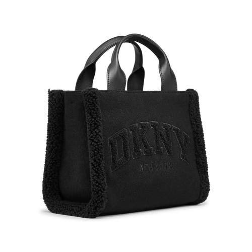 Shop Dkny Hadlee Small Tote In Black/silver