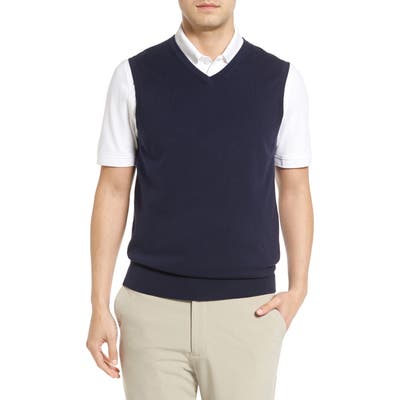 Cutter & Buck Lakemont V-Neck Sweater Vest, Blue