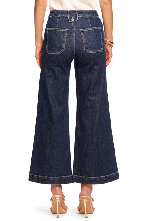 Shop Ramy Brook Theodora High Waist Wide Leg Ankle Jeans In Dark Wash