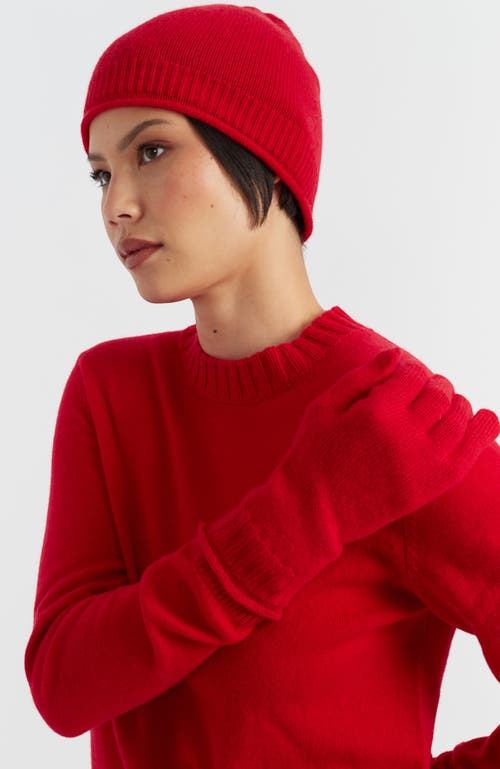 Shop Chinti & Parker Wool-cashmere Beanie In Velvet Red