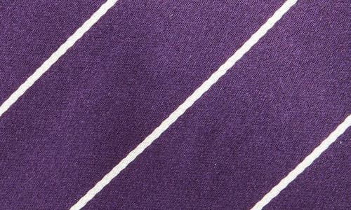Ralph Lauren Striped Silk Tie In Dark Purple