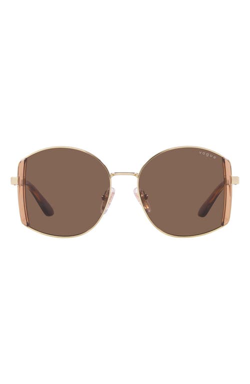 53mm Irregular Sunglasses in Pale Gold