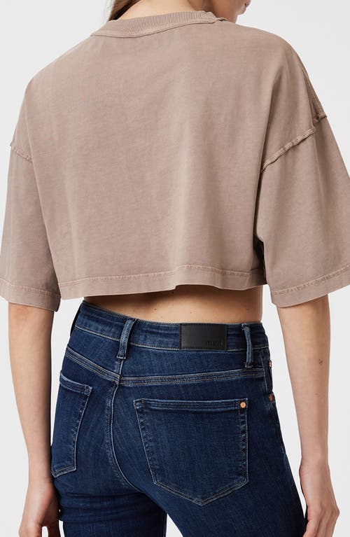 Shop Mavi Jeans Cotton Crop T-shirt In Moon Rock