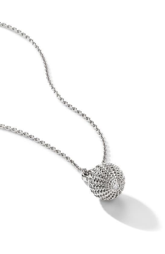 Shop Cast The Stitched Stunner Pendant Necklace In Silver