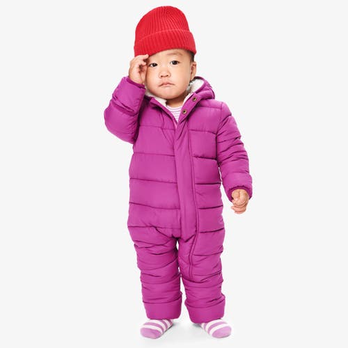 Shop Primary Baby Parka Puffer Suit In Boysenberry