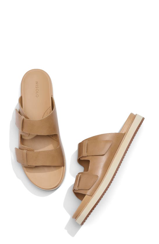 Shop Nisolo Ella Go-to Platform Slide Sandal In Almond