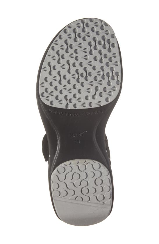 Naot Kayla Sport Wedge Sandal In Soft Black Leather