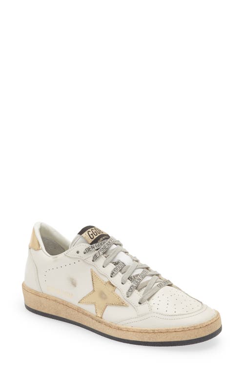 Shop Golden Goose Ball Star Low Top Sneaker In Milk/gold