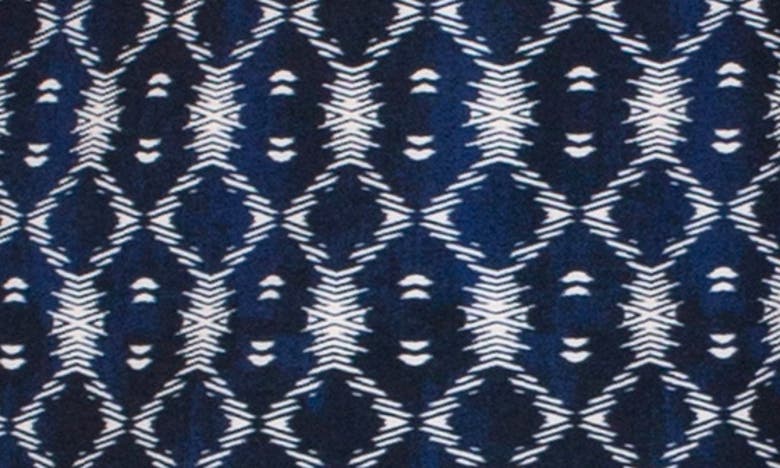 Shop Liverpool Los Angeles Batik Pattern Relaxed One-button Blazer In Navy Batik Prnt