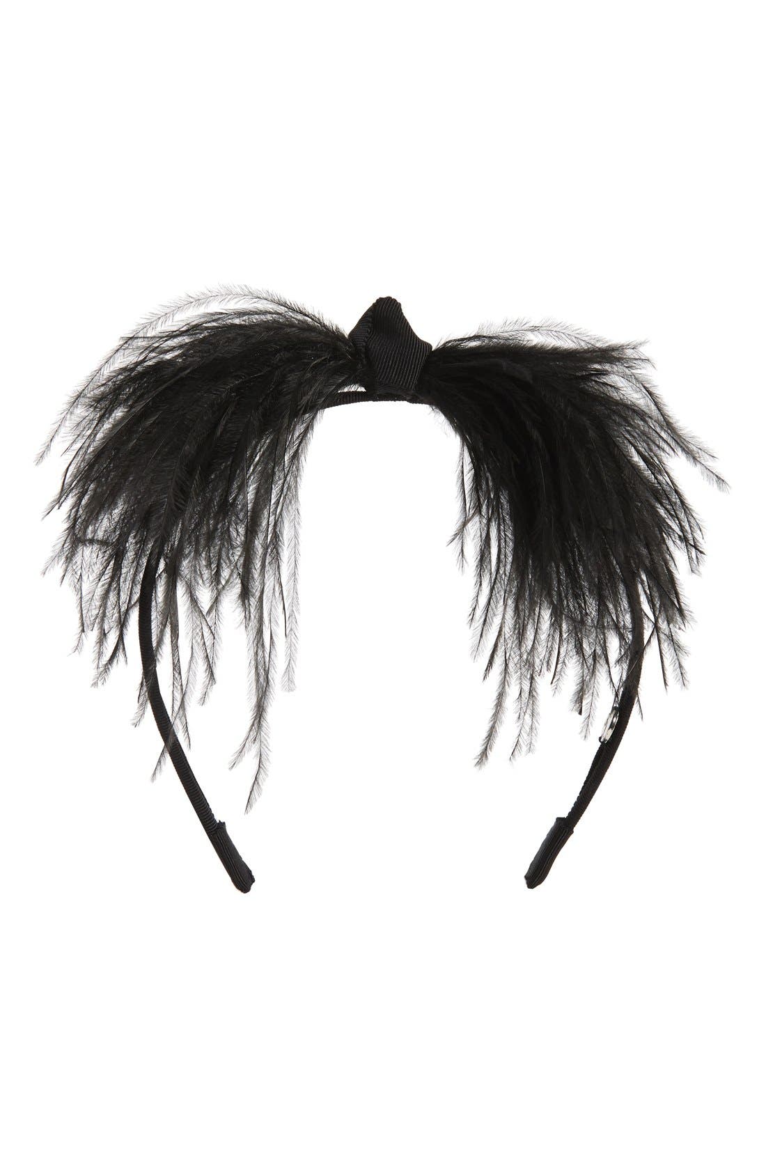 ostrich feather headband