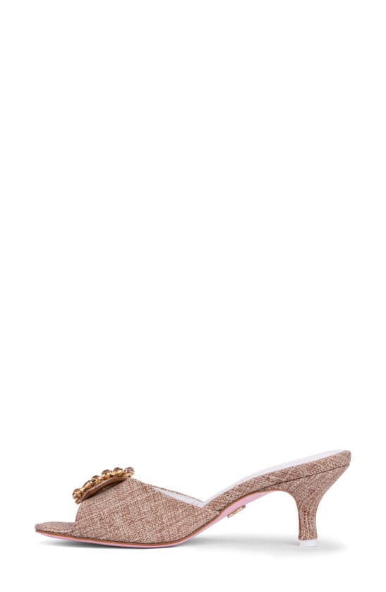 Shop Beautiisoles Eden Kitten Heel Slide Sandal In Brown