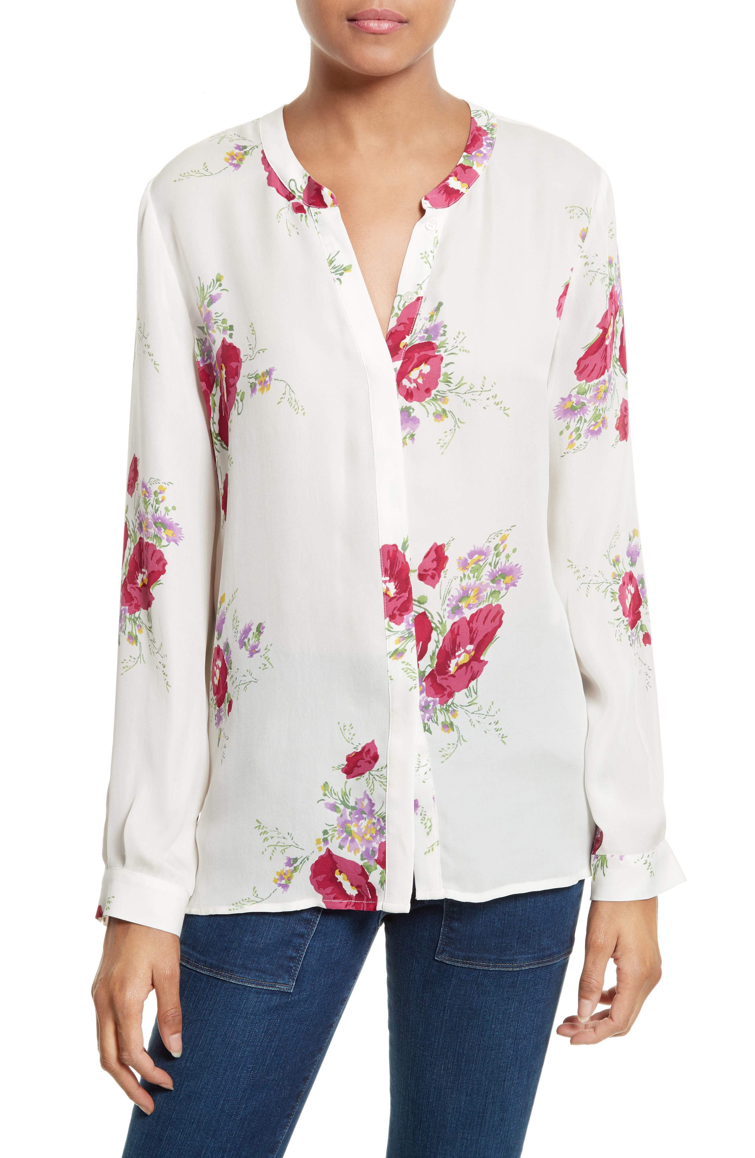 Joie Devitri Floral Silk Blouse | Nordstrom